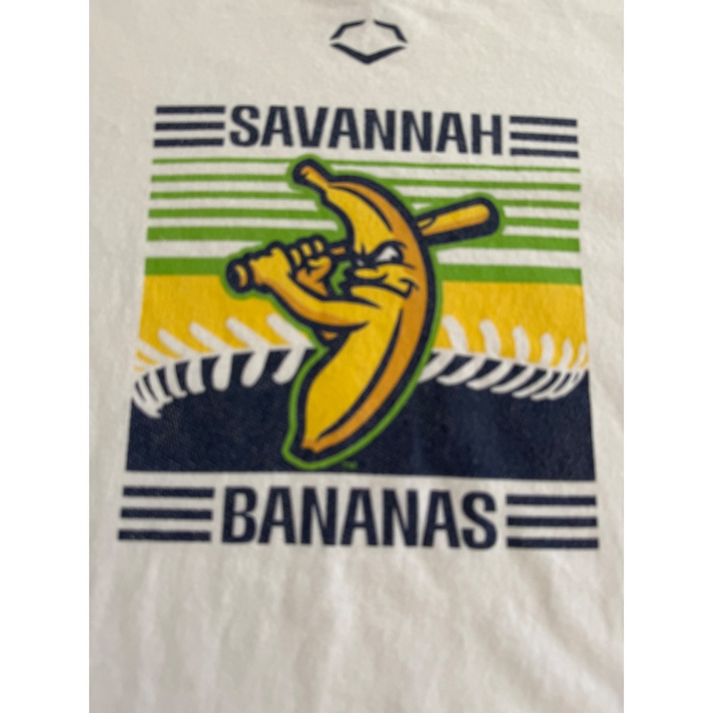 Savannah Bananas Baseball Team Youth XL Tshirt White Short Sleeves